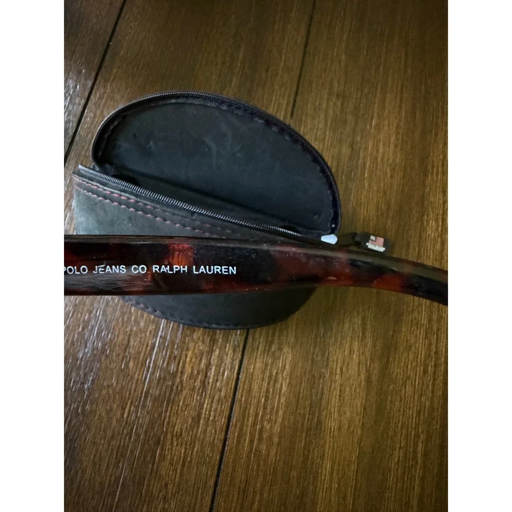 Ralph Lauren Polo Jeans Co Sunglasses with Black Zippered Case Tortoise Shell